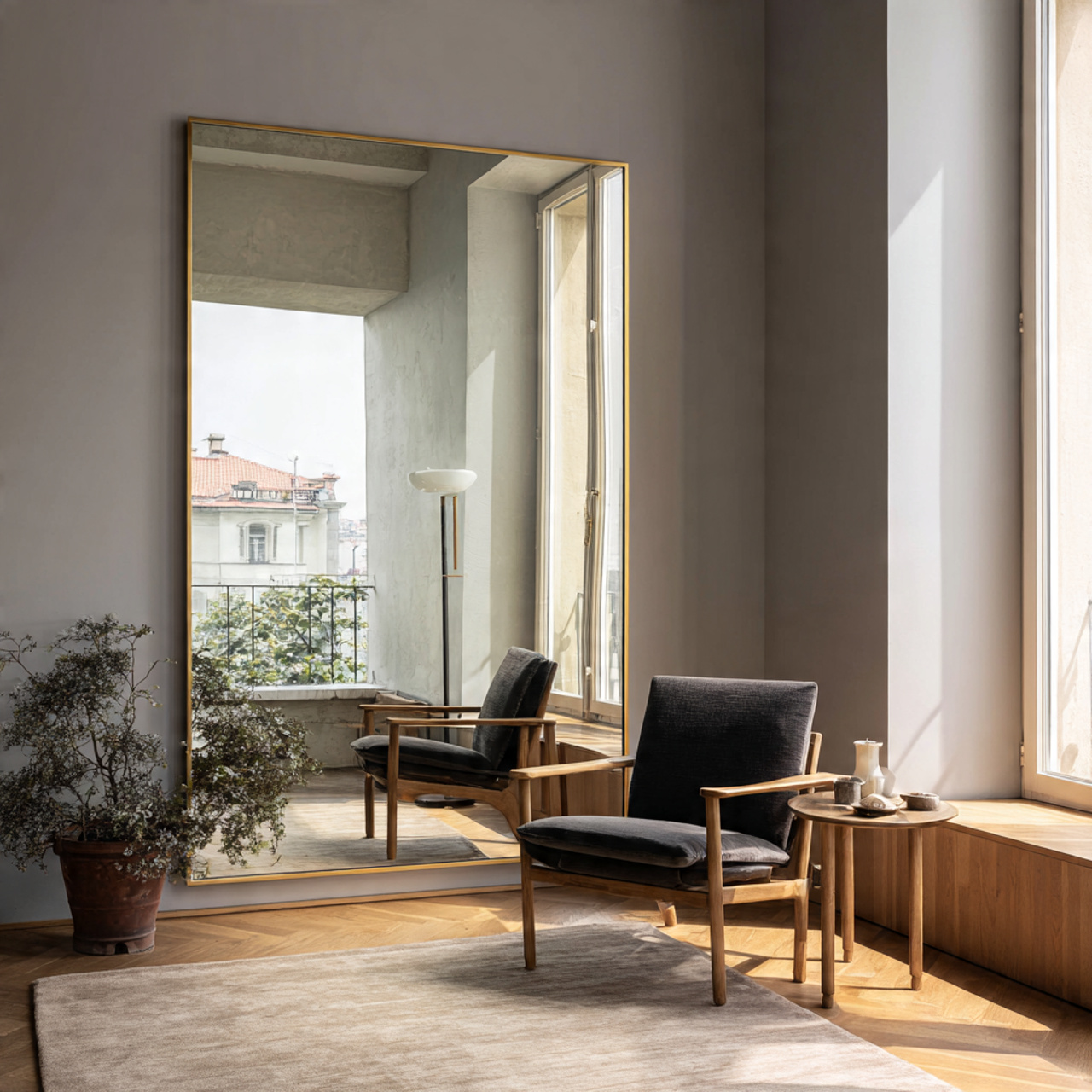 Mirrors & Reflective Accents (Light, Depth & Balance) – Ravnora Decor