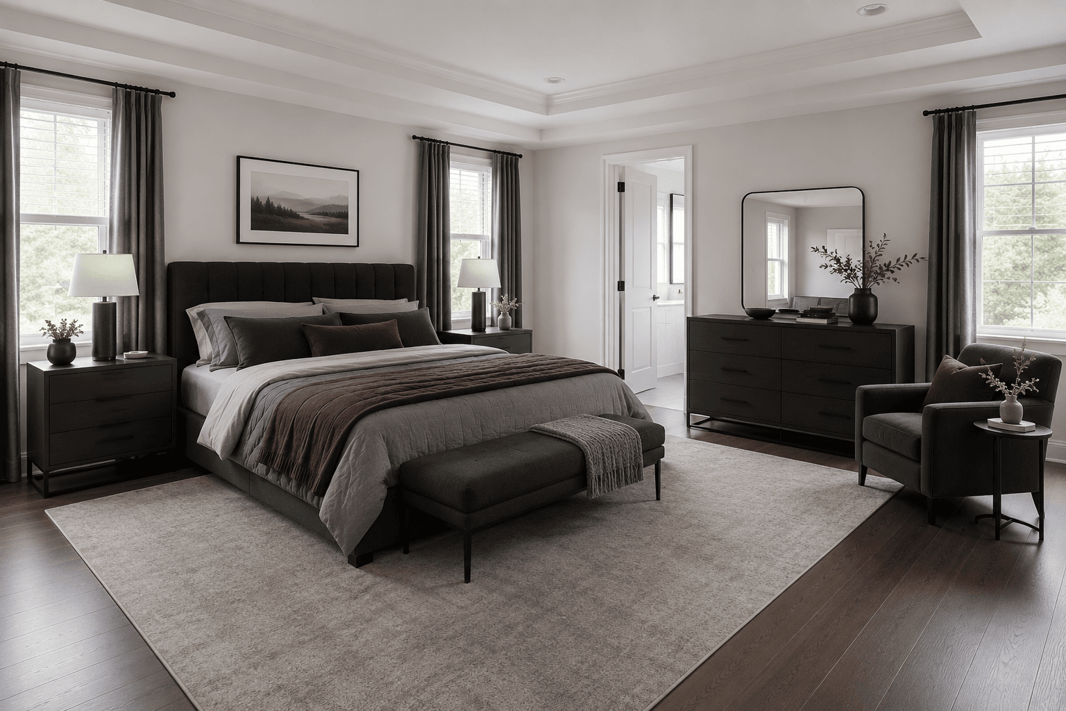 Bedroom Furniture - Ravnora Decor Generous bedroom supporting a fuller furniture plan without blocking circulation.